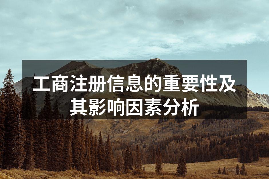 工商注册信息的基本构成