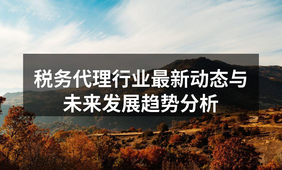 税务代理行业最新动态与未来发展趋势分析
